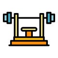 School fitness gym icon color outline vector