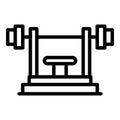 School fitness gym icon, outline style