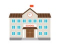 School flat building icon Royalty Free Stock Photo
