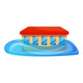 School flood icon, cartoon style Royalty Free Stock Photo