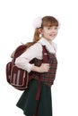 School girl with schoolbag. Education. Royalty Free Stock Photo