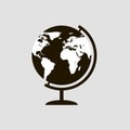 School globe icon vector illustration isolated on white Royalty Free Stock Photo