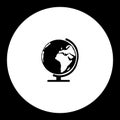 School globe simple silhouette black icon