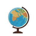 School globe on a white background. Vector Illustration Royalty Free Stock Photo
