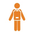 School going child icon / orange color