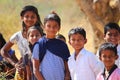 School going poor kids near a village in Pune, India