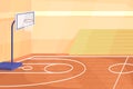 School gym flat color vector illustration Royalty Free Stock Photo