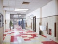 School hallway interior Royalty Free Stock Photo