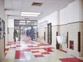 School hallway interior