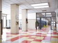 School hallway interior Royalty Free Stock Photo