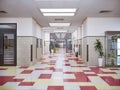 School hallway interior Royalty Free Stock Photo