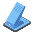 School hole puncher icon, isometric style Royalty Free Stock Photo