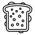 School homemade sandwich icon outline vector. Container box