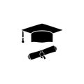 Graduation icon vector design symbol of education Royalty Free Stock Photo
