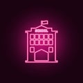 school icon. Elements of Web in neon style icons. Simple icon for websites, web design, mobile app, info graphics Royalty Free Stock Photo