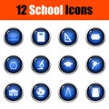 School Icon Set Royalty Free Stock Photo