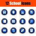 School Icon Set Royalty Free Stock Photo