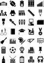 School icons Royalty Free Stock Photo
