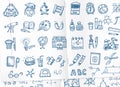 School icons set Royalty Free Stock Photo