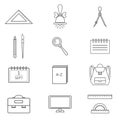 School icons set 2 EPS8 Royalty Free Stock Photo