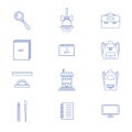 School icons set EPS8 Royalty Free Stock Photo