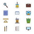 School icons set 3 EPS8 Royalty Free Stock Photo