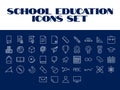 School Icons Set Vector Illustration education icon Student vector Royalty Free Stock Photo