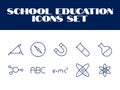 School Icons Set Vector Illustration education icon Student vector Royalty Free Stock Photo