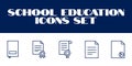School Icons Set Vector Illustration education icon Student vector Royalty Free Stock Photo