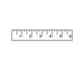 School 6 inch ruler outline icon