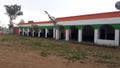 School school with Indian flage a village school