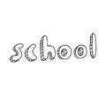 School. Isolated vector element. White background.School illustration. Eps10. Royalty Free Stock Photo