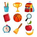 School item icon object set