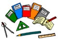 School items Royalty Free Stock Photo