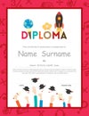 School Kids Diploma certificate background