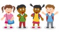 School Kids with Schoolbags Royalty Free Stock Photo