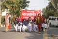 School kids in a sikh religious procession