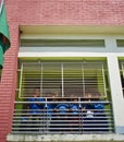 School kids standing in a group in Bangladesh