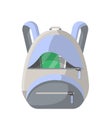 School knapsack isolated icon