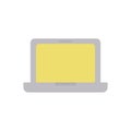 School laptop flat style icon Royalty Free Stock Photo