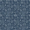 School line icon pattern set