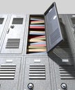 School Locker Crammed Books Royalty Free Stock Photo