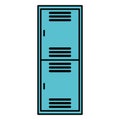 School locker metal isolated icon