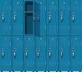 School locker vector door highschool metal gymnasium. Gym lockers box background Royalty Free Stock Photo