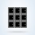 School lockers or Shop lockers icon or logo. locker concept. There are several lockers vector illustration