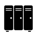 School Lockers Solid Icon Royalty Free Stock Photo