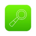 School loupe icon green vector