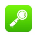 School loupe icon green vector