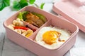 School lunch bento box set Royalty Free Stock Photo