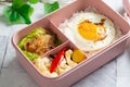 School lunch bento box set Royalty Free Stock Photo